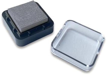 Stemplino® Stempelkissen klein Ink pad mini Kissen mit Farbe für Kinder Hochzeit Album zum Stempeln für Embossing Scrapbooking Bullet Journal Gestalten Basteln DIY (Silber)