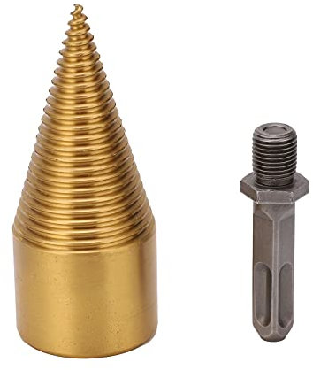 Spaccalegna, Punta da Trapano a Cono per Legno da 42 Mm, Punta da Trapano per Legna da Ardere Spaccalegna, Punta da Trapano per Trapano a Perforazione per Spaccalegna con Placcatura in Titanio