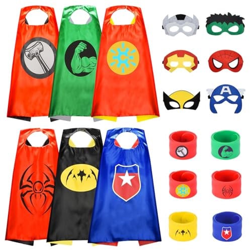 Gralal Toys for 3-12 Year Old Boys, Superhero Costumes for Boys Toys Age 3 4 5 6 7 8 Kids Toys Age 3-9 Year Old Boy Gifts Superhero Capes for Kids Fancy Dress Garden Toys Easter Party Supplies