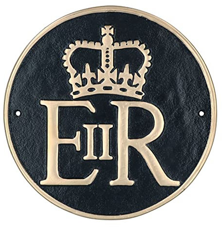 ER Aluminium Sign Plaque Door Wall House Gate Garden Queen Royal GB Britain