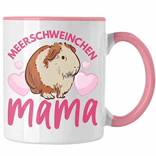 Trendation - Meerschweinchen Mama Tasse Geschenk Spruch Mädchen Muttertag (Rosa)