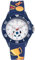 Alienwork Fußball Jungs Lernuhr Kinderuhr Jungen Mädchen Marineblau Silikon-Armband Weiss Kinder-Uhr Wasserdicht 5 ATM Zeit Lernen
