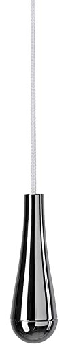 Taps2Traps® Stunning Chrome Teardrop Bathroom Light Pull Pendant with 1 Metre White Cord