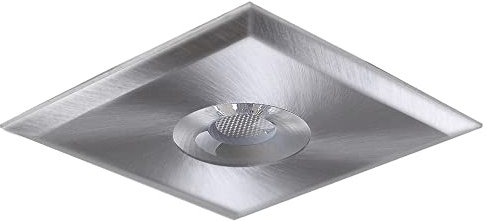 NCC-Licht LED Möbeleinbauleuchte Downlight eckig 6W direkt an 230V 35° Warmweiß 2700K 450lm Ø82mm