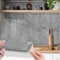 Fantasnight Marble Stick on Tiles 30 x 30cm 24Pcs, Grey Tile Stickers Self Adhesive Wall Tiles, PET Peel and Stick Wall Glossy Stickers for Kitchen Bathroom