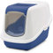 Inodoro moderno para gatos Nestor blanco y azul, 56 x 39 x 38,5 cm