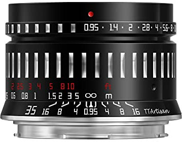 TTArtisan 35mm F0.95 APS-C Large Aperture Manual Focus Mirrorless Cameras Lens for Leica L Mount Compatible with Leica T, TL, TL2, CL