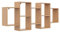 KUBUTKU Dekorativ Wandregal mit 7 Böden 160x65x18 Design Skandinavischer Modern für Wohnzimmer Küche Büro Schlafzimmer Badezimmer Hängeregal zur Präsentation Bücherregal (Buche)