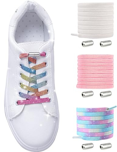 Elastische Schnürsenkel Ohne Binden | Elastische Schnürsenkel kinder Erwachsene - Gummi Schnürsenkel Schuhbänder Schnellverschluss Schnürsenkel Ohne Binden mit Metallkapsel für Sneaker, Laufschuhe