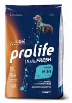 PROLIFE DUAL FRESH Vuxen KROCKETTE SALMON OCH MINI-torsk. 2 kg