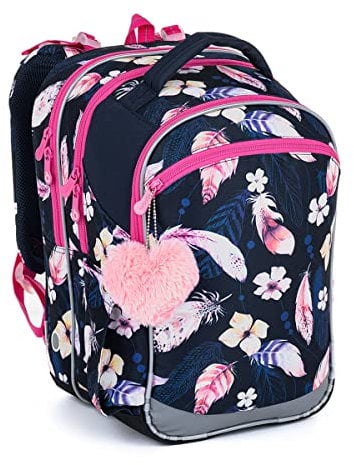 TOPGAL Schulrucksack für Mädchen ab - 1. Klasse - COCO 23006 (Feder)