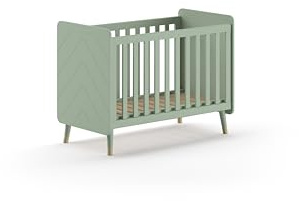 Vipack Sleigh, Pine Wood, Olive, Cot
