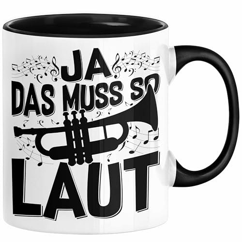 Trendation - Ja Das Muss So Laut Trompete Geschenk Trompetenspieler Geschenkidee (Schwarz)