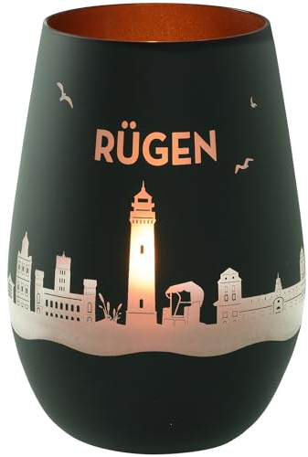 Goodtimes Windlicht Rügen Skyline (Schwarz & Bronze)