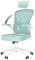 rattantree Silla de Oficina, de Escritorio Ergonómica con Reposacabezas Ajustable y Soporte Lumbar, Respaldo de Malla Transpirable, Reposabrazos Abatibles de 90°, Silla Giratoria de 360°, Verde