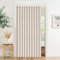 Vatge Rideaux de porte de style accordéon – Rideaux de buanderie pour porte, rideaux pliants en accordéon pour placards sans porte, 1 rideau avec embrasse, 132,1 x 198,1 cm (l x L), beige