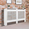 LEADZM Heizkörperverkleidung Heizkörperabdeckung Heizkörper Radiator Abdeckung Einstellbar MDF Weiß (152 x 19 x 81 cm)
