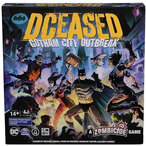 DCeased: Gotham City Outbreak EIN Zombicide Spiel für Familienspielabend, DC Comics Minis, Erwachsenenspiel, Strategie-Brettspiel, für Erwachsene und Jugendliche ab 14 Jahren