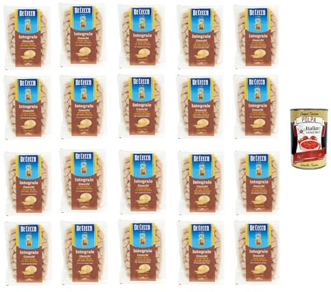 Italian Gourmet Gnocchi di patate integrali Pasta integrale fein 20 x 500g | Preparazione rapida in padella o acqua; nahrhafte Kartoffelnudeln für primi, Gesamtnettogewicht 10 kg + Kostenlos Polpa 400g