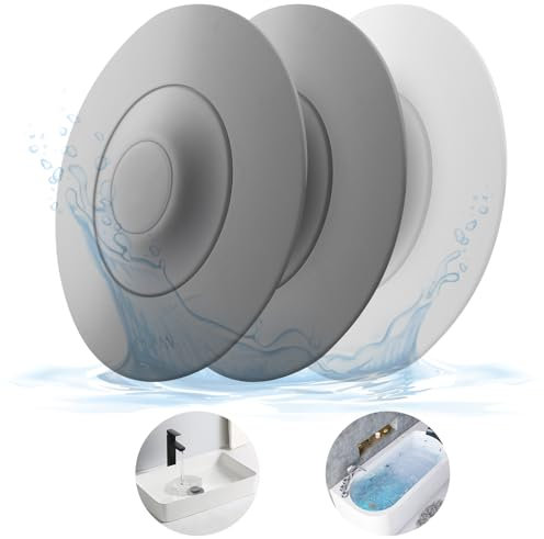 HUAERSICO 3er Set Tapon BañEra, TapóN De Lavabo Con FuncióN De Colador De Pelo, Colador De DesagüE De, TapóN De Goma Para BañEra En La BañEra, Ideal Para BañArse Y Remojarse En La BañEra
