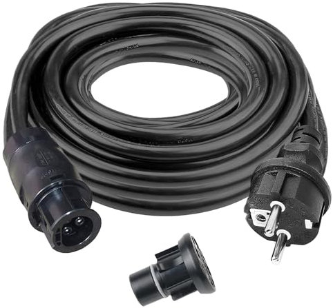 Betteri BC01 Câble AC 10 m pour centrale électrique de balcon Betteri BC01 femelle vers fiche Schuko avec embout pour connecter des micro-onduleurs Deye, Envertech, TSUN, NEP