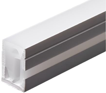 Jandei Flexibles Silikonprofil 5 m für LED-Streifen mit PCB bis zu 10 mm Breite. Seitliche Lichtausstrahlung, rechteckiges Format 12 mm x 20 mm, geeignet für den Außenbereich, Weiß (Profil 5 m)