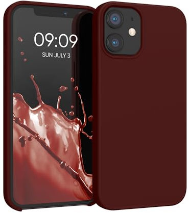 kwmobile Case Compatible with Apple iPhone 12 mini Case - TPU Silicone Phone Cover with Soft Finish - Tawny Red