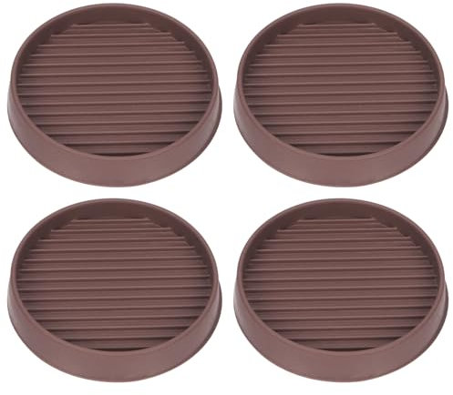 Tanstic 4Pcs 2x2 Runde Gummi Rollen Tassen Runde Anti-Rutsch-Möbel-Pads Round Gummi-Möbel Untersetzer Anti-Rutsch-Boden-Schutz für Couch Tisch Bett (braun)