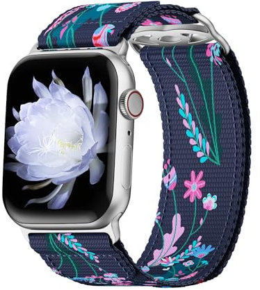 Compatible avec Bracelet Apple Watch 41mm 40mm 39mm 38mm 45mm 44mm 42mm 49mm Femmes, Bracelets de Remplacement en Nylon pour Femmes pour iWatch Series Se Ultra 9 8 7 6 5 4 3 2 1