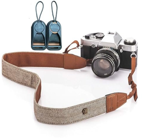 KASINshooting Comfort Neck Shoulder Strap with Super Load Quick Release Buckle for DSLR Video Light Action or Heavy Cameras(Brown), Brown, One size