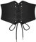 Damen Steampunk Gürtel PU Leder Elastischer Bund Festlich Korsett Schnürgürtel Schwarz XL