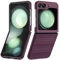 RIIMUHIR Silicone Case for Samsung Galaxy Z Flip 5, Silky-Hard Touch Cover, Anti-Scratch Phone Case with Microfiber Lining, Shockproof Full Body Protective Case with Camera Protection (Dark Violet)