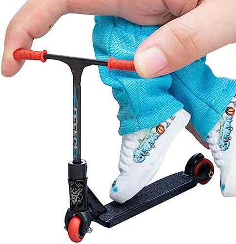 Enyolidimk Finger Roller Finger Scooter Set Scooter Finger Set Finger Skateboard Pädagogische Bike Miniatur Trick Roller Finger Skateboard Training Requisiten
