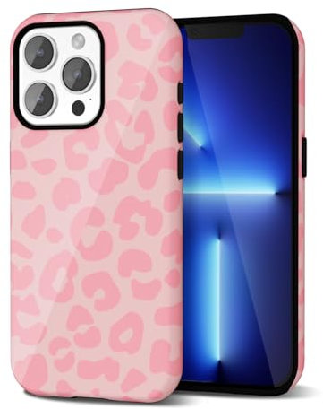 Svanove Cheetah Print Phone Case for iPhone 13 Pro Max Case Girly Trendy Leopard Pattern, Retro Cool Animal Print, Luxury Cute Case for Women, Aesthetic Y2k Hard Shell Plastic, Pink