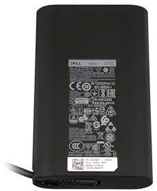 Dell YNJ5G Originale Alimentatore 65 Watt Forma Sottile per Inspiron 15 (3543), 14 (5448), Chromebook 11 (3120), Latitude 11 (3150), 12 (E5250), 13 (3340)