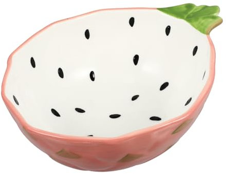 GREENADSCAPE 1 Pc Plateau De Fruits Plat De Sauce Bols De Ramequin Conteneurs De Fruits Bol en Forme De Fruits Bols De Fruits Saladier Plat De Collation Récipient à Salade Céramique Rose
