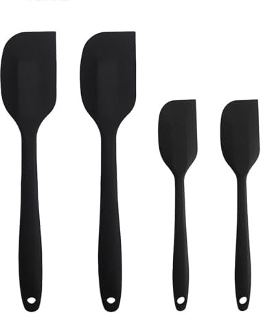 Schaber und Schaufel-Set, hitzebeständig, Küchenutensilien, lebensmittelechtes Silikon, Backschaufel, integriertes Design, Löffel, Antihaftschaufel, Küchenschaber, 4-teiliges Set