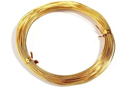 VONCYKI Cordoncino in acciaio inox da 0,6/0,8/1,0/1,2/1,5/2 mm, filo metallico per la creazione di gioielli e accessori (oro 01, 0,8 mm x 10 metri)