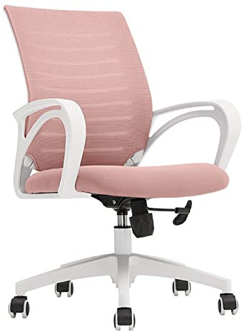Pealihuy Drehbarer Bürostuhl, mittelhoher Netzrücken, Home-Office-Stuhl, Executive-Computer-Schreibtischstuhl, höhenverstellbarer Drehstuhl