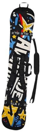 rockible Snowboard Sleeve Bag Snowboard Travel Bag with Binding Open Board Cover Neoprene Backpack Snowboard Sleeve Cover Case, 146cm