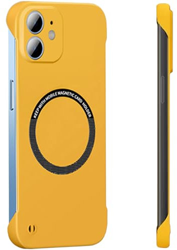 FAOMSEBS for iPhone 12 Mini Case MagSafe (Bare Metal Feel) [Rapid Heat Dissipation] [Strong Magnetic] Slim Borderless Case for iPhone 12 Mini Phone Case, MagSafe Cover 5.4'', 2020