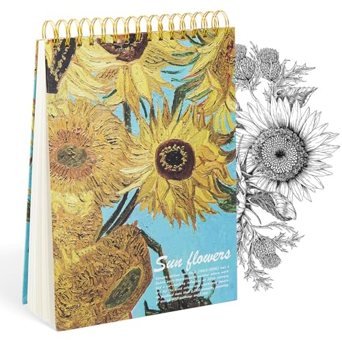 A4 Sketchbook Drawing Sketch Pad - Sketch Book Art Sketchbook Art Supply | Sketchbook Spiral Bound Painting Book 200gsm/60 Pages Cartridge Paper for Landscape Portrait Sketching for Kids Artist Adult