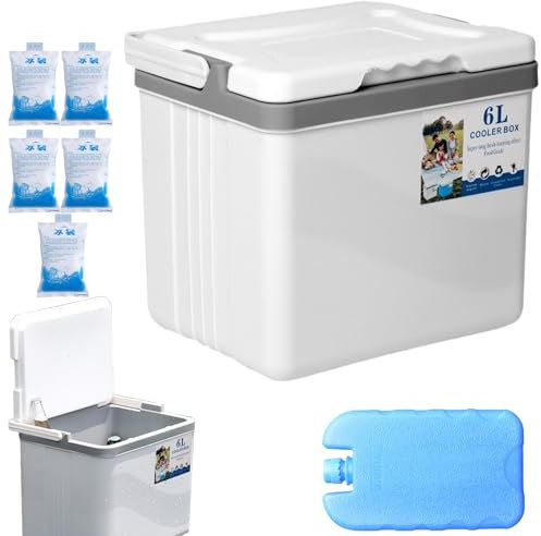 Eisbox – Gefrierschrank – Truhen und Kühlboxen | isolierte Taschen für Tiefkühlkost | Brust 6 l kälter | Befestigung der wasserdicht tragbar