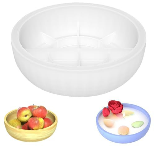Große Rund Tablett Silikonformen gießformen für Bowl, 20cm Rund Tablett Epoxidharz Formen Groß Epoxidharz Formen zur Herstellung von Schüssel für Basteln DIY-Projekt