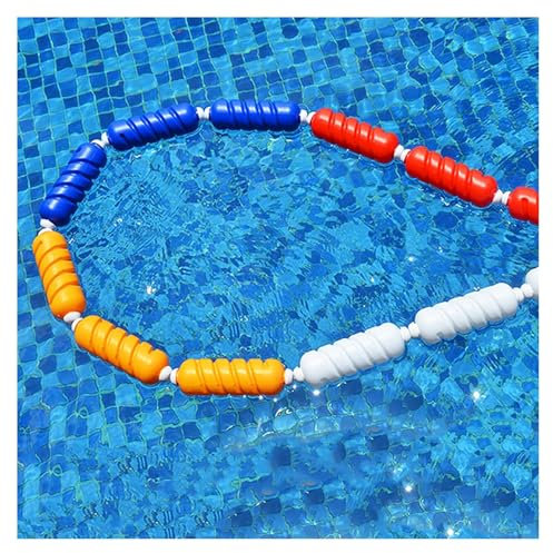 Generico Linea di separazione di Sicurezza per Piscina Regolabile, Corda Galleggiante Anti-Onda da 3,3 a 60 Piedi, Linea di Sicurezza in Filo d'Acciaio di Facile Installazione per Piscine interrate,