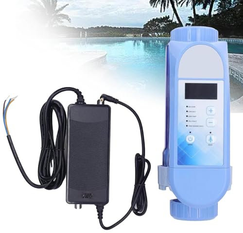 Generador De Cloro Salino para Hasta 22.000 Galones De Piscinas, Sis-tema De Agua Salada con Panel Digital Inteligente.,4g/h（≤18m³）