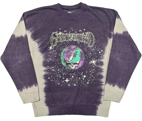 Rock Off officially licensed products Grateful Dead Cosmic Stealie Dip Dye Sweatshirt XL Purple