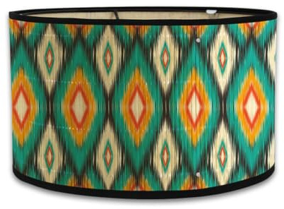 Flaroey Lamp Shades Print Oval Lamp Shade 30 * 30 * 20CM Vintage Lamp Shades for Chandeliers and Floor Lamps C