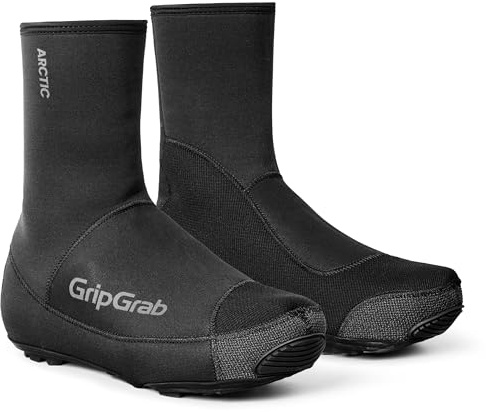 GripGrab Arctic Gravel MTB Überschuhe Winter - Warme Radschuh Überzieher | Nachfolger der Arctic X, 5 mm Neopren mit Fleece-Futter für rennorientierte Gravelschuhe, Kälteschutz und abriebfeste Sohle