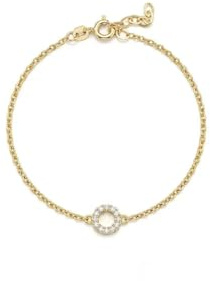Suzan Gold® 375 Echtgold Armband für Damen mit funkelndem Zirkonia-Kreis elegant filigran wasserfest hypoallergen zeitlos – HaloLune Spark – edler Goldschmuck als Geschenk für Frauen